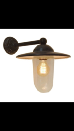 Grijze buitenlamp lantaarn cerreto stallamp tierlantijn wandlamp  incl glazen stolp