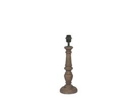 Stoere bruine houten balusterlamp tafellamp 35 cm tafellamp landelijk stoer robuust umber