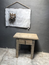 Stoere vergrijsd houten Sidetable tafel kast ladekast ladekast landelijk Harlem sober stoer lade la oud hout haltafel