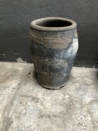 Oude stenen pot kruik vaas landelijk stoer