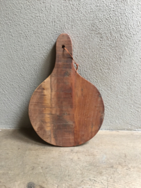 Kleine ronde houten broodplank snijplank kaasplank landelijke stijl rond 30 cm