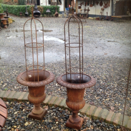 Set van 3 obelisk obelisken tuinornament klimplant klimrek smeedijzer 100-150-200