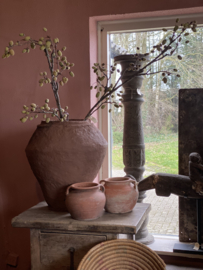 Prachtige grote terra kleur vaas pot kruik boho vintage Oosters