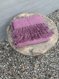 Prachtige purple paars lila lilac warme tinten 180 x 120 cm kleed deken