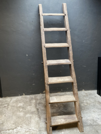 Orginele oude doorleefd houten trap ladder gebruik 265 x 61 x 9 cm landelijk hooizolder vide opkamer stoer boeren vintage industrieel zeer degelijk stevig