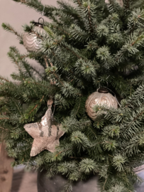 Zilver gouden kerstbal ptmd ster klein