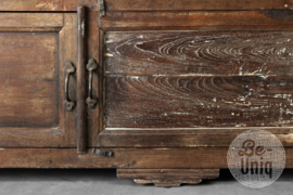Uniek origineel oud vintage houten dressoir televisiemeubel audio landelijk klassiek 151 X 40 x H38 cm