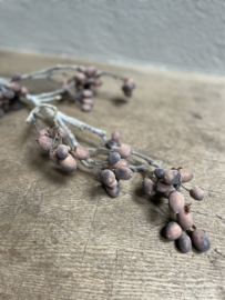 Prachtige imitatie decoratie tak kunstbloem alnus grande vergrijsd brown grey bruin grijs 92 cm