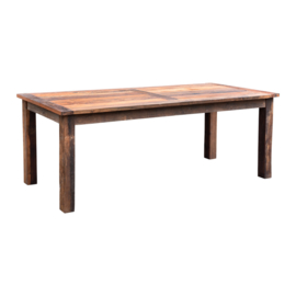 Stoere grote oud houten tafel landelijk industrieel 180 x 90 cm Milano eettafel