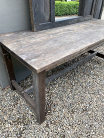 Hele stoere oude boeren tafel 180 cm farmwood eettafel landelijk stoer bureau buro Sidetable sideboard