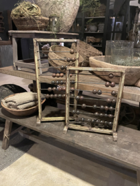 Orgineel oud houten telraam school kinderkamer kids bruin vintage landelijk stoer industrieel