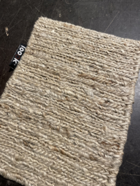 Groot vlakgewoven 100 % hennep vloerkleed kleed carpet karpet Sand 300 x 400 cm