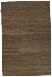 Groot vlakgewoven 100 % hennep vloerkleed kleed carpet karpet brown rond 170cm