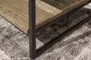 Stoere truckwood salontafel tafel bijzettafel sidetable tv televisiemeubel kast lounge metalen onderstel landelijk industrieel H45 x 160 x 50 cm SEP