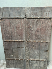 Prachtige grote oude houten deur poort wandpaneel wanddecoratie landelijk stoer 170 x 110 cm