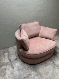 Urban Sofa Rosa Fauteuil roze stoffen bank lounge