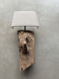 Houten wandlamp lamp stronk boomstam landelijk stoer