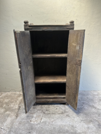 Grote oude antieke houten 2 deurs kast stoer landelijk vintage 172 x 83 x 53 cm