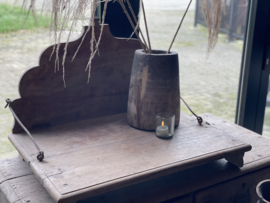 Oud houten offertafeltje uniek hoffz opzettafeltje tempel