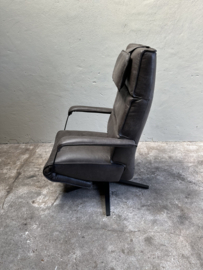 Stoere Afrika leren relaxfauteuil relax fauteuil stoel sta-op lounge ligstoel kleur Moro