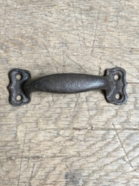 Zware kwaliteit gietijzeren deurknop handgreep small greep zwart beugel handvat klink deurklink