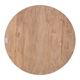 Los teak teakhouten tafelblad blad rond 90 x 3 cm houten tafelblad werkblad landelijk Hugo