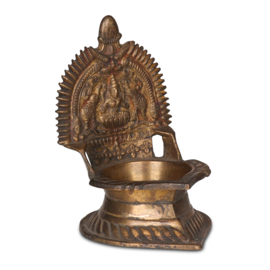 Koperen / Gouden vintage look theelicht houder India Indiaanse stijl landelijk oosters theelichtje