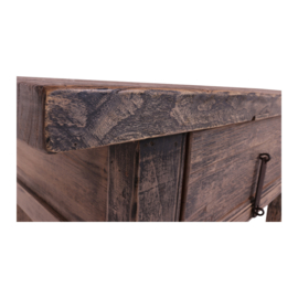 Stoere vergrijsd houten Sidetable tafel kast ladekast ladekast landelijk Harlem sober stoer lade la oud hout haltafel