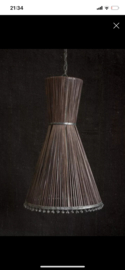 Hoffz Mazu hanglamp metal leather metaal leer landelijk vintage oosters