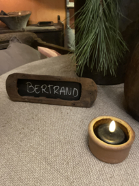 Oude houten krijtbordjes naambordje krijtbord prijskaartje gastenbordje tafelschikking naamkaartje tekstbordje tekstbord staand