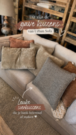 sierkussens urban sofa 47 x 47 cm met bies inclusief vulling