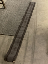 Kalkdoek tafelloper lint 220 cm landelijk stoer Kerry Christmas