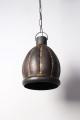Stoere industriele hanglamp lamp korf S smal small klein stallamp bruin pompkin pompoen model korflamp fabriekslamp industrieel grijs grijze metaal metalen landelijk zink staal metaal grijs