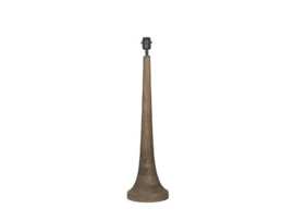 Stoere bruine houten balusterlamp tafellamp 35 cm tafellamp landelijk stoer robuust umber