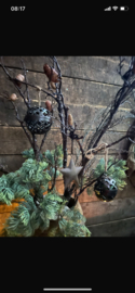 Set van 3 metalen bollen bal ballen bol kerstballen bolletjes theelichtjes kandelaar kerstballen theelicht landelijk stoer