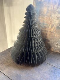 Prachtige papieren paper kerstboom zwart goud BLOOM Christmas tree black gold glitter XXL H49 cm