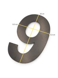cortenstaal huisnummers huisnummer roest roestbruin 20 cm
