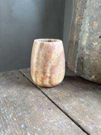Alabaster theelichtje theelicht windlicht kandelaar theelichthouder basalt