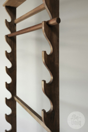 Oud houten rek plaidrek dekenrek wasrek droogrek landelijk vintage 214 x 67 cm