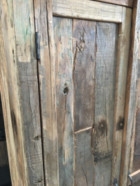 Stoere dichte houten kast truckwood railway hout 175 x 90 x 45 cm 2 Deurs landelijk stoer robuust