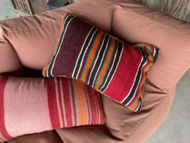 HOFFZ berber vintage kussenhoes kussen kussentje 60 x 40 cm Ibiza hippie roze rose zalm oranje
