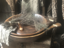 Houten Nepal schaal landelijk vintage industrieel stoer donker hout