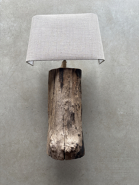 Houten wandlamp lamp stronk boomstam landelijk stoer