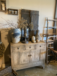 Stoer landelijk oud houten kast kastje dressoir 110 x 45 x H96 cm ladekast Sidetable wandtafel commode