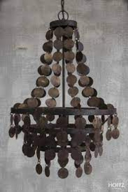 Balou Hoffz kroonluchter hanglamp schijfjes landelijk vintage oosters
