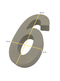 huisnummer beton 30 cm