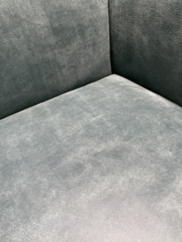 Hele stoere grote groene/Turkois echt dik leren lederen afrika fauteuil Het Anker prachtige kwaliteit leer loveseat robuust landelijk stoer geruwd