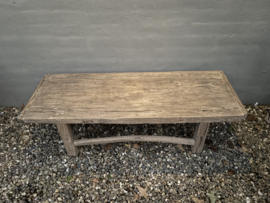Hele stoere robuuste tafel salontafel bank 123 x 45 x H37 cm landelijk