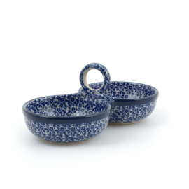 Bunzlau Castle Double bowl - Indigo - dubbele bakjes