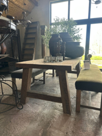 Set houten A poot tafelpoten ongeveer 15 x 15 cm hoogte 72cm